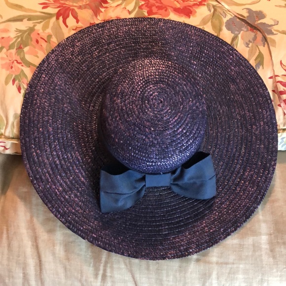 Vintage 80’s DANIELLE MEUCCI Italy StrawGrosgrain